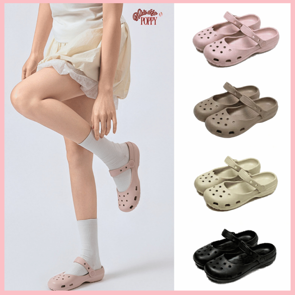 [Tặng Charm] Sandal Ballet Búp Bê Hottrend 2026, Dép Nữ Chống Trượt Form Xinh Tôn Dáng