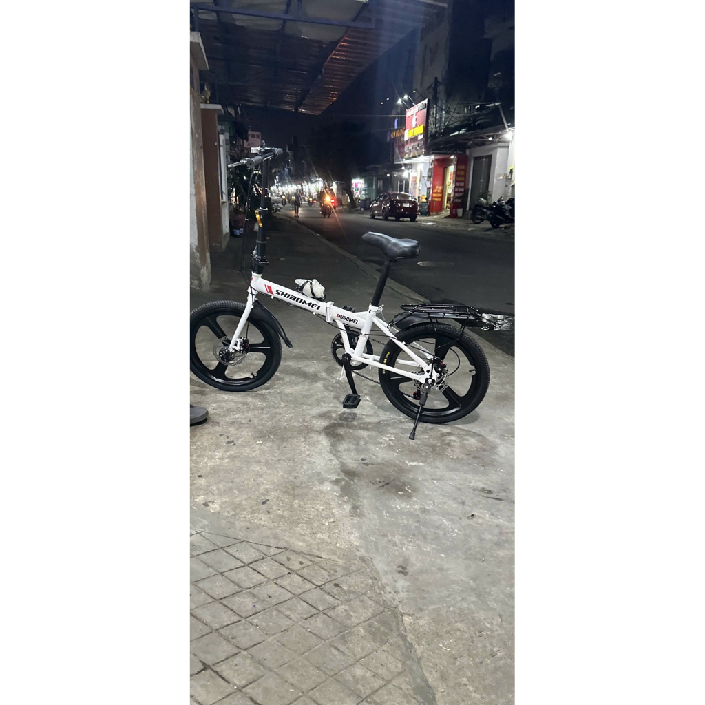 xe đạp Gấp SHIBOMEI vành đúc 20inch. Đủ gacbaga, chắn bùn như hình