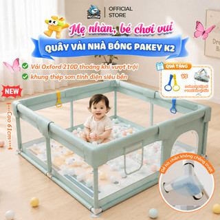 [Mẫu Mới] Quây Vải Nhà Bóng Cho Bé, Quây Bóng Pakey Cao 61cm Khung Thép Dày Dặn, Dễ Dàng Tháo Lắp, Bảo Hành 1 Năm - K2