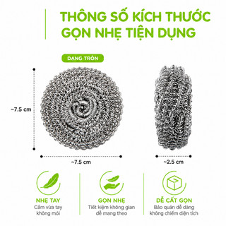 Miếng Thép Cọ Xoong Nồi Tẩy Trắng Không Gỉ GD189 - Bùi Nhùi Thép Cọ Xoong Chảo Hình Con Mèo