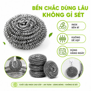 Miếng Thép Cọ Xoong Nồi Tẩy Trắng Không Gỉ GD189 - Bùi Nhùi Thép Cọ Xoong Chảo Hình Con Mèo