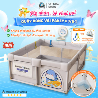 [NEW 2026] Quây Bóng Cho Bé Pakey, Nhà Bóng Khung Inox Dày Dặn Kết Hợp Cột Bóng Rổ Dễ Thương Cho Bé, Dễ Dàng Tháo Lắp