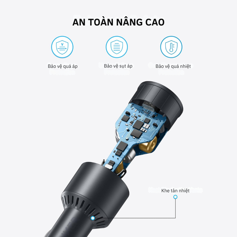 Tẩu Sạc Nhanh Xe Hơi Anker Nano 167.5w 3 Cổng PD/PPS2.0/QC3.0 A2737 - Bảo Hành 12 Tháng