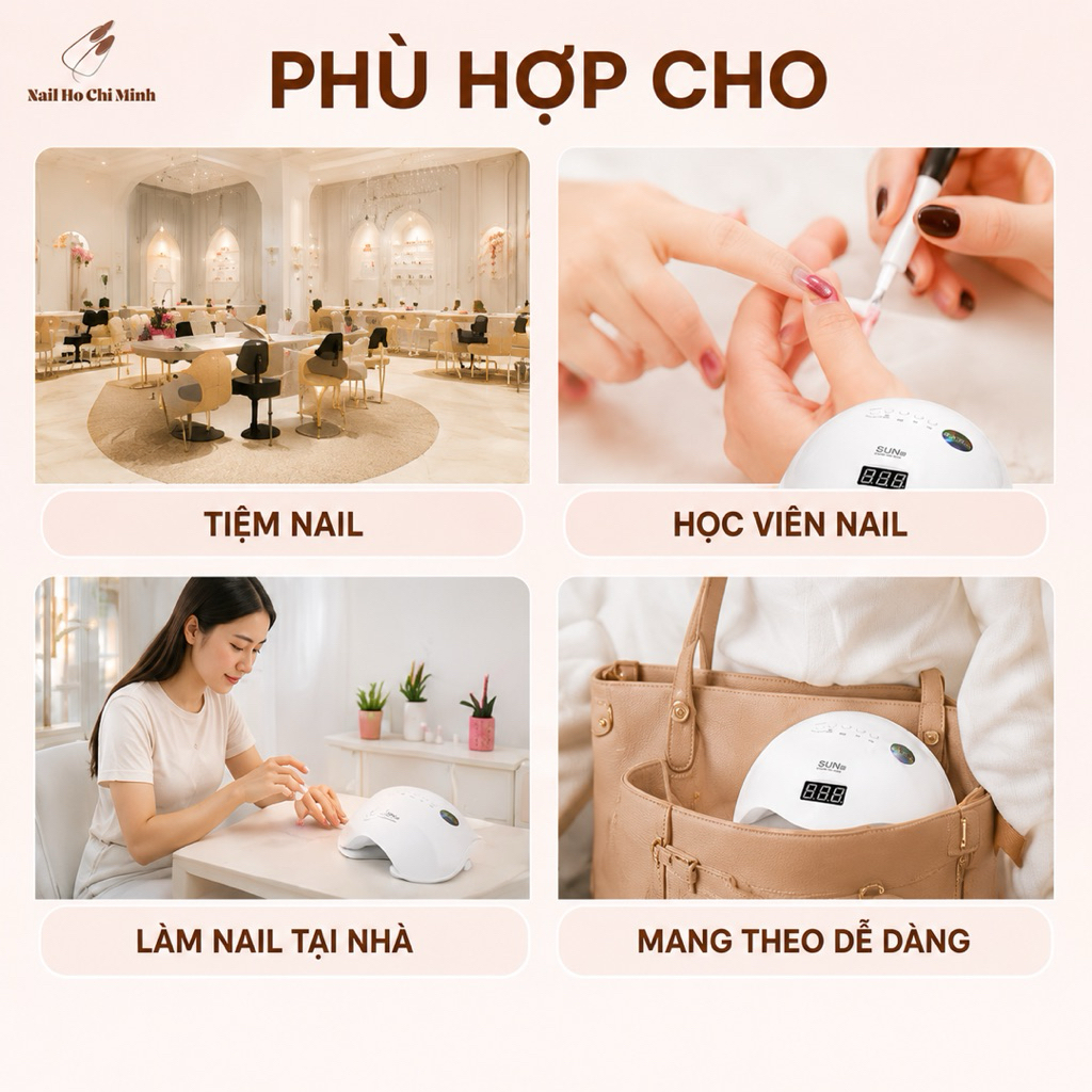 [LOẠI TÔT] Máy Hơ Gel Sun 5 tem xanh UV LED 48w, 24 bóng, 4 chế độ tự động
