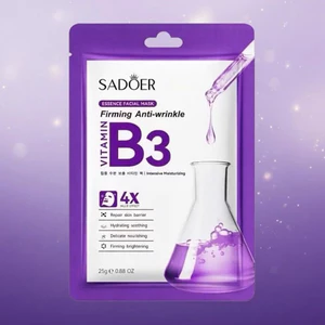 Combo 90 Miếng Mặt Nạ Giấy SADOER Vitamin B3 Cấp Ẩm Sâu Giảm Nếp Nhăn Săn Chắc Và Phục Hồi Da Essence Facial Mask 25g