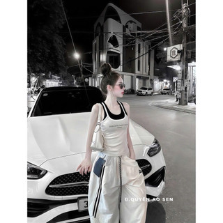 SET ÁO CHỮ MIX QUẦN ỐNG XUÔNG SỌC HOT HIT