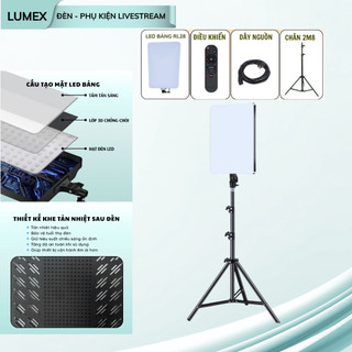 Bộ 2 Đèn Trợ Sáng Livestream Softbox Cầu Và Led Bảng, Chuyên Dụng Livestream, Chụp Ảnh Sản Phẩm