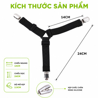 Bộ 4 Kẹp Ga Giường Chống Xê Dịch Đa Năng GD217 - Bộ Kẹp Cố Định Ga Giường 3 Chấu Co Giãn Dễ Sử Dụng