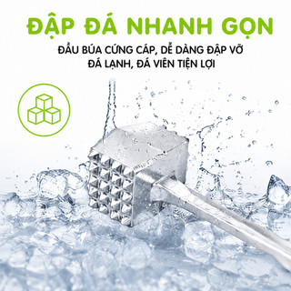 Búa Gang Đập Thịt Đập Đá Vuông 2 Đầu Đa Năng GD224 - Dụng Cụ Đập Thịt Hành Tỏi Ớt Bằng Gang Đúc
