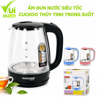 Ấm Siêu Tốc Thủy Tinh Trong Suốt Cuckoo GD239 - Bình Đun Nước Siêu Tốc Trong Suốt Dung Tích 2 Lít