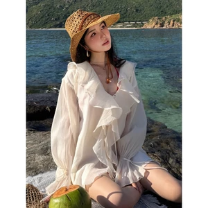 AUTUMN - Ambre Shirt - áo tay dài phồng phối bèo