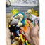 Gấu 2hand gấu bông móc khóa Pokemon nhân vật Cyndaquil với chi tiết ngọn lửa nổi bật trên lưng.