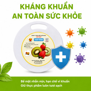 Thớt Nhựa Tròn Nhà Bếp Việt Nhật Kháng Khuẩn GD255 - Thớt Nhựa Thái Thịt, Rau Củ Việt Nhật Chịu Lực