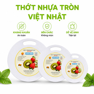 Thớt Nhựa Tròn Nhà Bếp Việt Nhật Kháng Khuẩn GD255 - Thớt Nhựa Thái Thịt, Rau Củ Việt Nhật Chịu Lực
