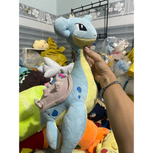 Gấu 2hand Thú nhồi bông Pokémon Lapras màu xanh dương đáng yêu có kích thước từ 20 đến 45cm.