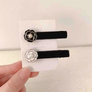 Combo 2 kẹp tóc đính hoa trà vintage tiểu thư