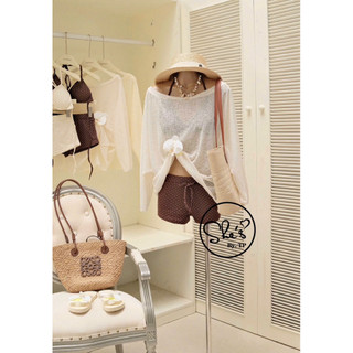 Set 4 Món: Bra Chấm Bi + Quần + Áo Giấy + Hoa Cài Chuẩn She’s