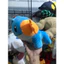 Gấu 2hand gấu bông Pokémon Mudkip với màu xanh dương đặc trưng và đôi vây màu cam.
