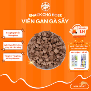 Gan Gà Viên Sấy Khô Cho Chó Mèo | Snack Thơm Béo | Bổ Sung Dinh Dưỡng, Protein Cao | Dễ Bẻ Nhỏ, Dùng Mọi Lứa Tuổi