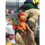 Gấu 2hand Móc khóa gấu bông Vulpix Pokémon nhỏ màu cam với chiếc mũ màu đỏ.