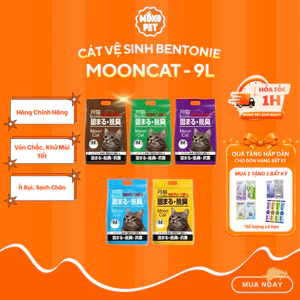 Cát Vệ Sinh Mèo MOONCAT Mới Túi 9L - 16L. Cát mèo Bentonie Vón Chắc, Khử Mùi Tốt, Hàng Chính Hãng - Noko Pet