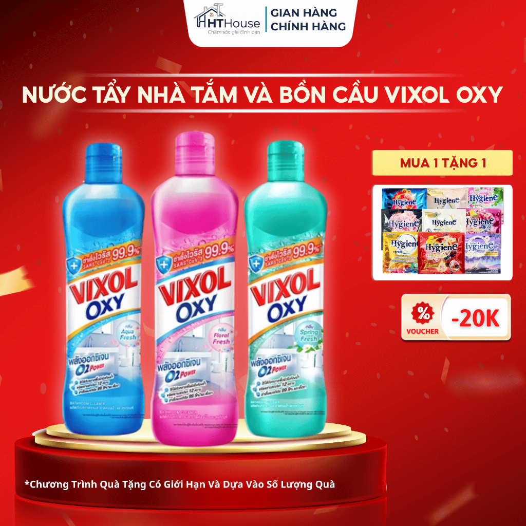 Nước Tẩy Nhà Tắm Và Bồn Cầu Vixol Oxy 700ml Nhập khẩu Thái Lan Diệt Mọi Vi Khuẩn Cứng Đầu, Sáng bóng, Thơm dễ chịu