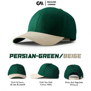 Reckless Capman Nón Lưỡi Trai Reckless Signature Mesh-Back Cap Màu Đen Kaki Cotton Thoáng Khí 100%