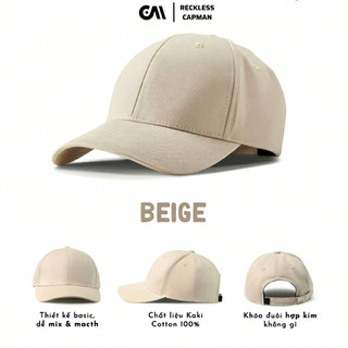 Reckless Capman Nón Lưỡi Trai Reckless Signature Mesh-Back Cap Màu Đen Kaki Cotton Thoáng Khí 100%