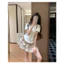 Set bộ MM áo be polo + cv kẻ #siucappp