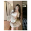 Set bộ MM áo be polo + cv kẻ #siucappp