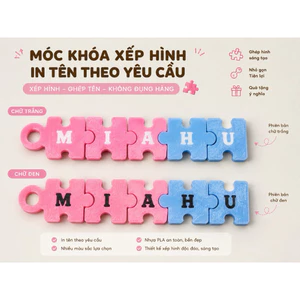 Móc Khóa Xếp Hình Theo Tên 3D – Quà Tặng Cá Nhân Hóa