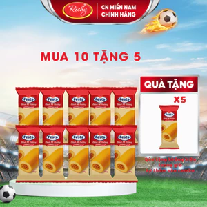 Combo 10 Bánh mì Hotdog Vị Gà nướng Phô mai 42g, HSD 35 ngày