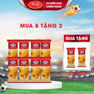Combo 8 Bánh mì Hotdog Vị Gà nướng Phô mai 42g, HSD 35 ngày
