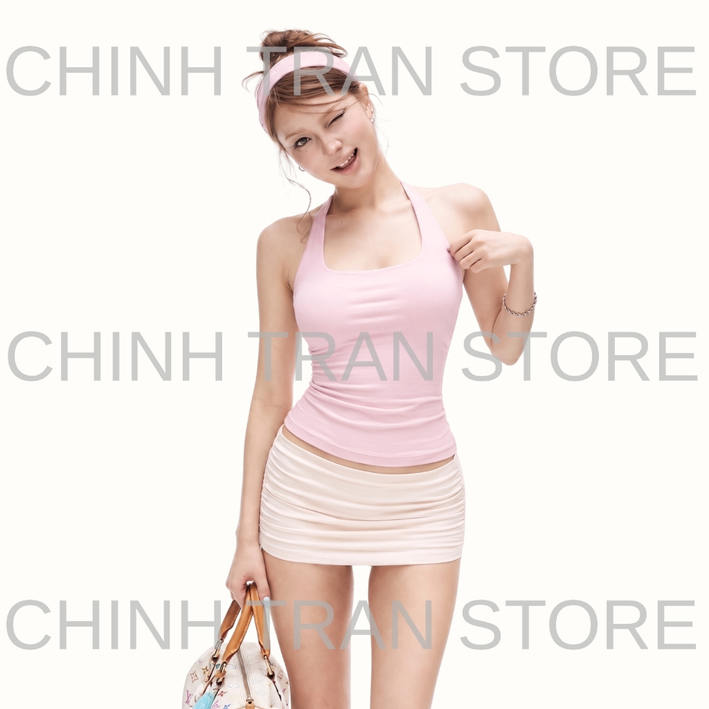 [TẶNG KÈM BĂNG ĐÔ] Áo Cổ Yếm Ôm Body Quyến Rũ Năng Động Nhiều Màu - Chinh Trần Store
