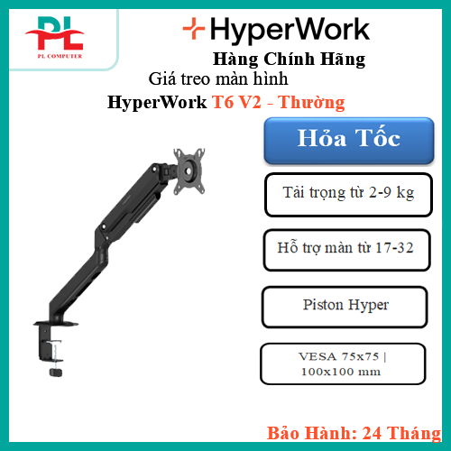 ARM màn hình HyperWork T6-v2 Thường - Chính Hãng