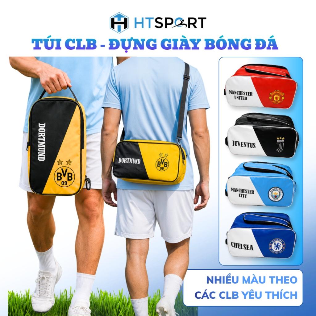 Túi Đựng Giày Đá Bóng, Túi Đựng Giày Đá Banh Bóng Đá Thể Thao Câu Lạc Bộ 2 Ngăn