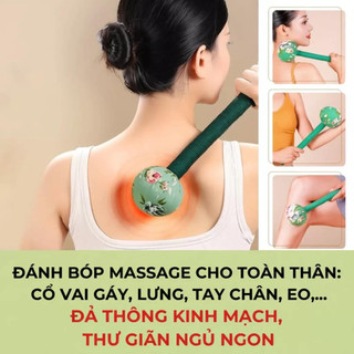 Combo 3 Búa Massage Ngải Cứu Thảo Dược,Cây Đấm Lưng Cổ Vai Gáy Toàn Thân