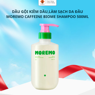 Dầu gội kiểm soát dầu MOREMO Caffeine Biome Shampoo For Oily Scalp công nghệ Anti-Sebum P, giảm rụng, phục hồi tóc 500ml