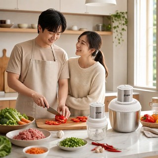 Máy Xay Thịt Đa Năng Engler EGL5116 500W - 2 Cối 0.6L & 2L Xay Nhuyễn Mịn Siêu Tốc - Chính Hãng