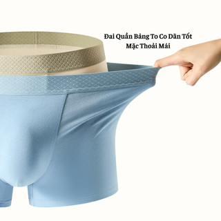 Quần Lót Nam Cotton Dáng Đùi Nhiều Màu Chọn Lựa, Quần Sịp Boxer Đáy 2 Lớp Thoáng Khí King Shop N-777
