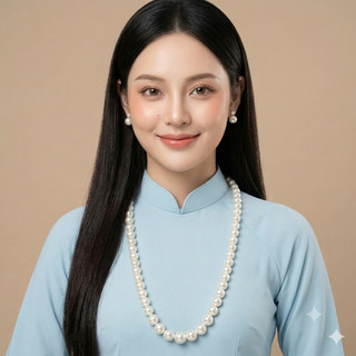 [ DAISYN ] N694 dây chuyền mang áo dài , dây chuyền áo tấc, vòng cổ áo ngũ thân 75cm ngọc trai nhân tạo 14 li sang trọng