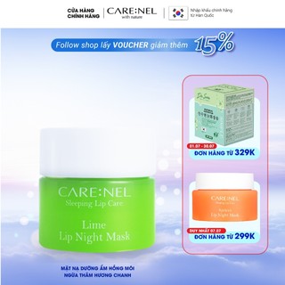 Mặt nạ dưỡng ẩm môi hồng môi ngừa thâm hương chanh Care:Nel Chanh Lime Lip Night Mask 5g