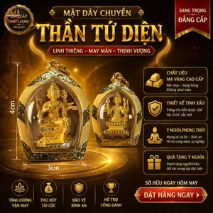 Mặt Dây Chuyền Thần Tứ Diện Phụ Kiện 4cm Kèm Khung Bảo Vệ Bền Đẹp