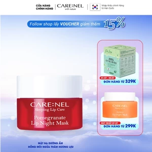 Mặt nạ ngủ môi tẩy tế bào chết, dưỡng ẩm hương lựu đỏ CARE:NEL POMEGRANATE LIP NIGHT MASK 5g