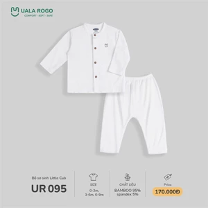 Bộ Quần Áo Sơ Sinh Dài Chất Liệu Bamboo Mềm Mát Cho Bé Trai Bé Gái 0-9M UR 094/UR 095
