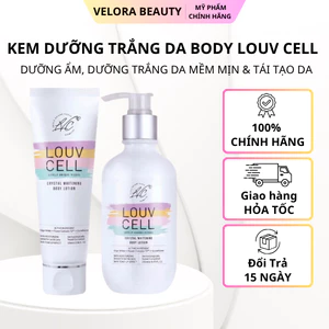 Kem dưỡng thể Louv Cell Crystal Whitening Body Lotion 120ml/250ml dưỡng trắng cấp ẩm làm mềm da