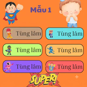 120 STICKER Cute IN TÊN BÉ dán đồ dùng học tập SIÊU DỄ THƯƠNG