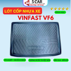 LÓT CỐP xe VINFAST VF6 2022 - NAY nhựa dẻo siêu đẹp, siêu bền, chống thấm nước, không mùi, vừa khít