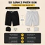 Quần short nam BASIC SLEEK form ngang gối, lưng thun khóa kéo, chất kaki cá sấu dày dặn, ít nhăn - FEAER