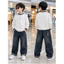 Quần Jeans Dài Bé Trai Thêu Boy Túi Sau Chất Bò Mềm Co Giãn Lưng Thun Cá Tính 6-15 Tuổi
